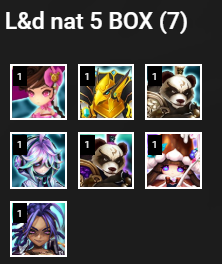 eu g1 p3 rare 14ld ragdoll giana beelz zenitsu(d) miying 51lv3r (light hacker)